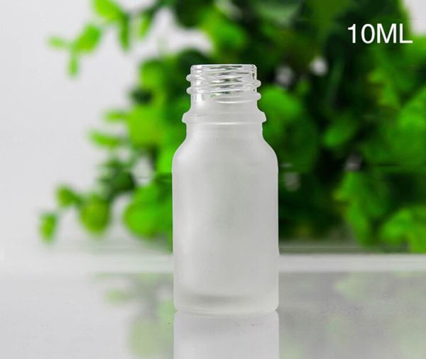 

thick 10ml clear frosted dropper bottles 1/3oz essential oil display vials serum perfume glass bottle for sale