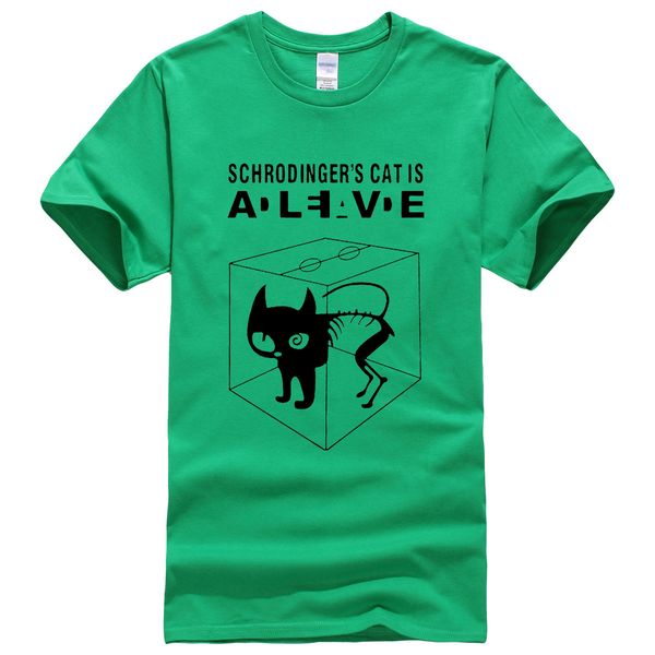 

the big bang theory schrodinger's cat men's t-shirts pattern summer fashion casual t shirt streetwear tee, White;black