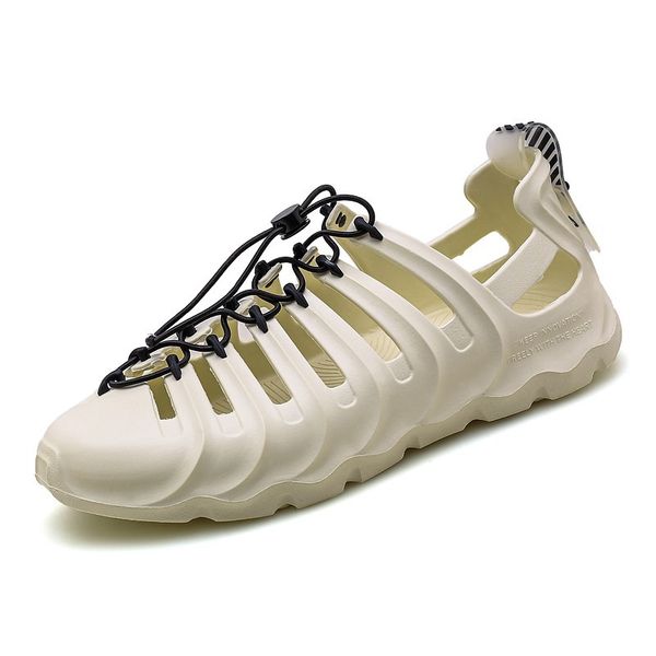 

2020 new men sandals summer quality beach slippers casual sneakers outdoor beach shoes fashion men hole shoes couples shoes, Black