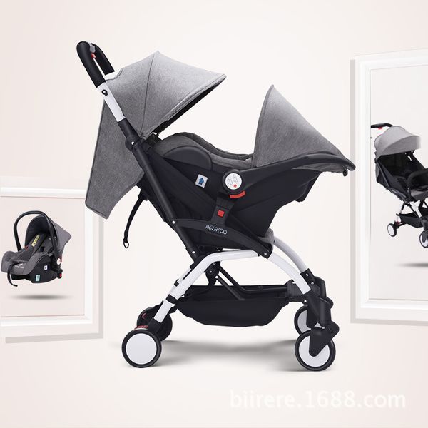 

3 in 1 baby stroller light baby sleeping basket safety carrying basket portable car seat pocket umbrella car baby carriage