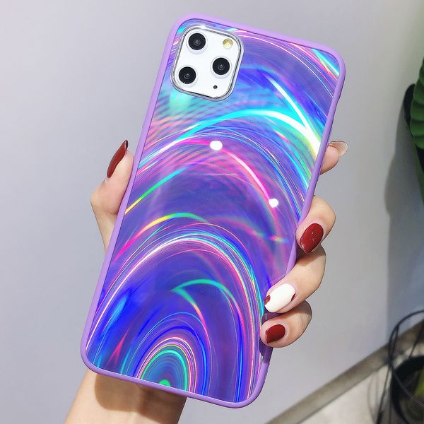 

fashion prism laser case for iphone 11 pro xr xs max cases 3d rainbow glitter phone cover for iphone se 2020 7 8 6s