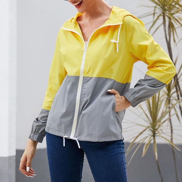 

woman coat summer sunscreen ultra thin women coat women's sun block color fast drying waterproof outdoor short stormsuit #z, Black;red