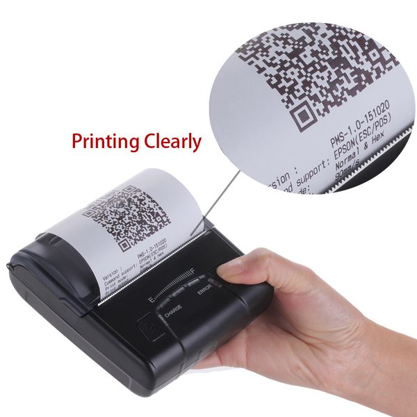 

portable small ticket printer 80mm thermal billing printing with 2500ma battery compatible with linux android and ios systems