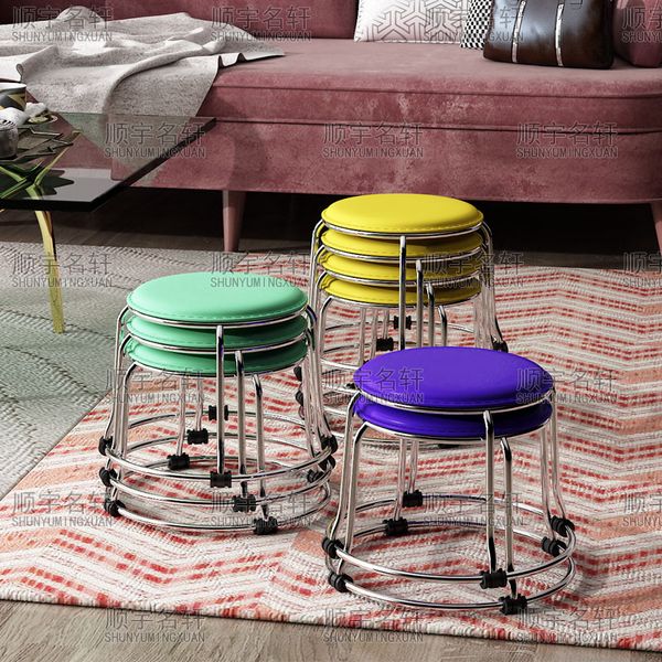 

2018 shoes change stool small stool sofa modern minimalist living room leisure coffee table creative leather seat wr