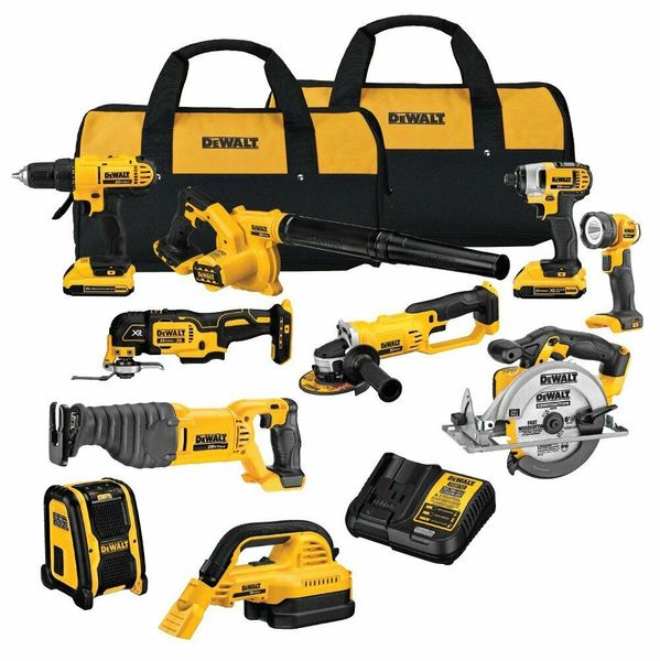 

Dewalt 20v max cordle drill combo kit 10 tool dck1020d2