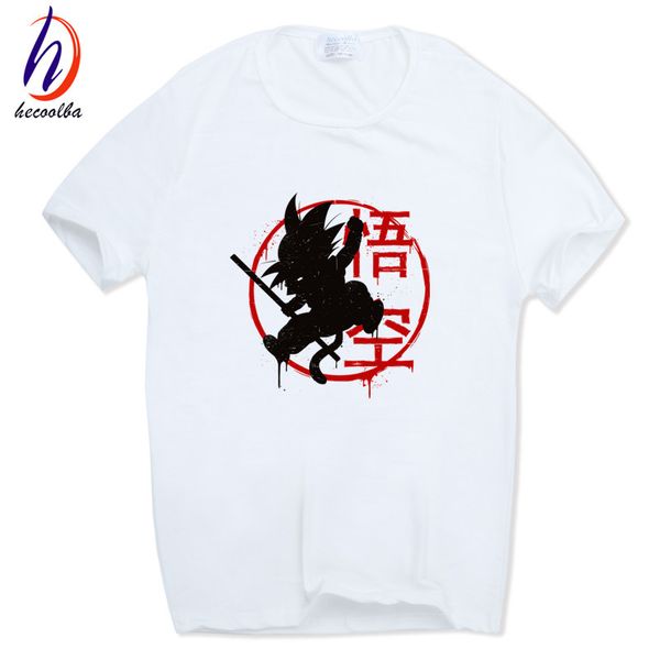 

dragon ball z goku t-shirt short sleeve o-neck tshirt summer saiyan vegeta harajuku brand clothing men's tees t shirt, White;black