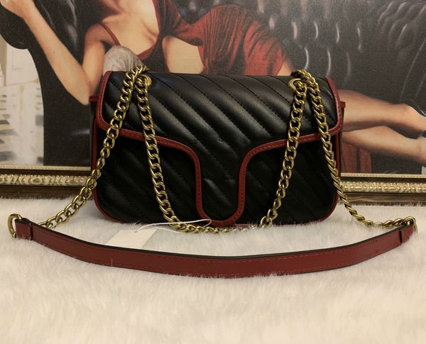 

2018 marmont shoulder bags women luxury chain crossbody bag handbags famous designer purse female message bag