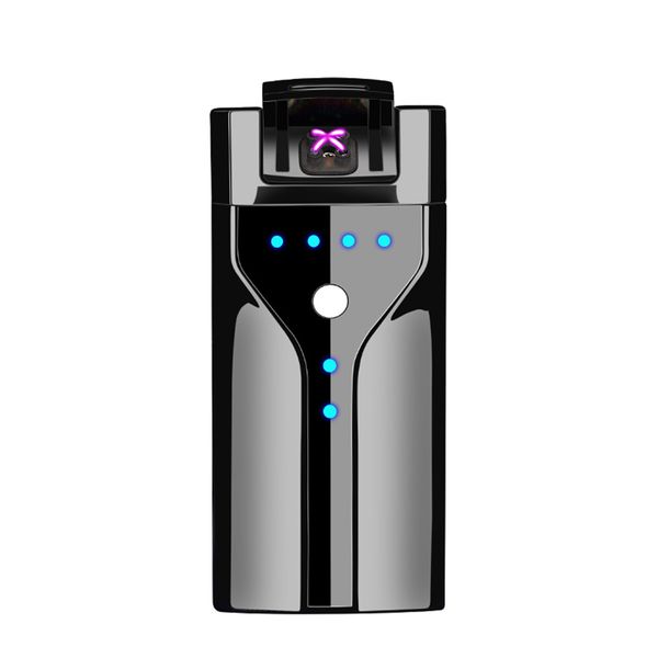 

led display power double arc plasma pulse personality зажигалки высокое качество ветрозащитный электронные сигареты usb зарядки зажигалок