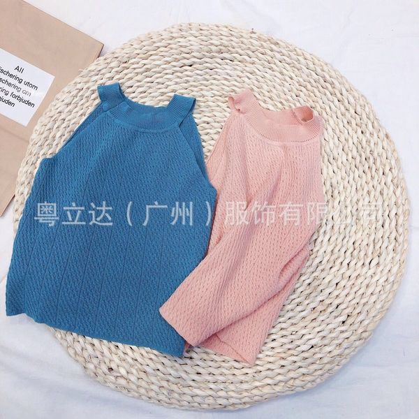 

girls ' knitted 12 girls vest ' knitted vest 12, Blue