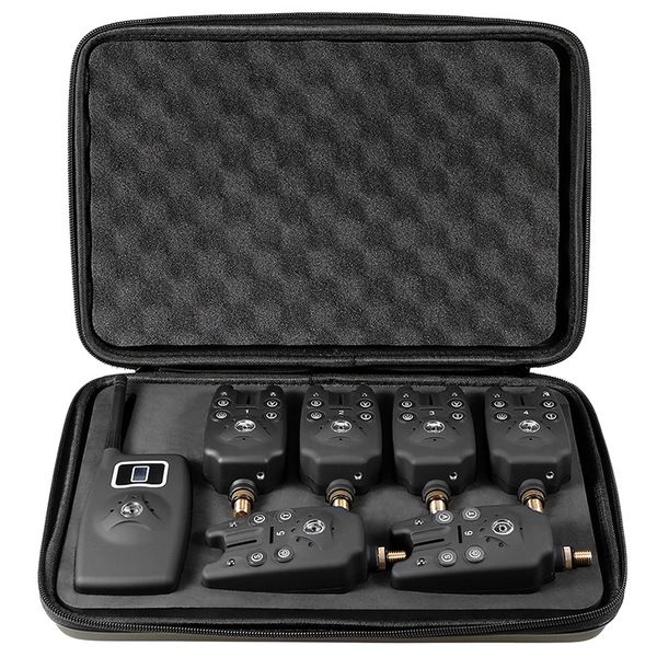 

waterproof wireless led fishing bite alarm digital sensitivity sound fish bite alarm screen receiver set