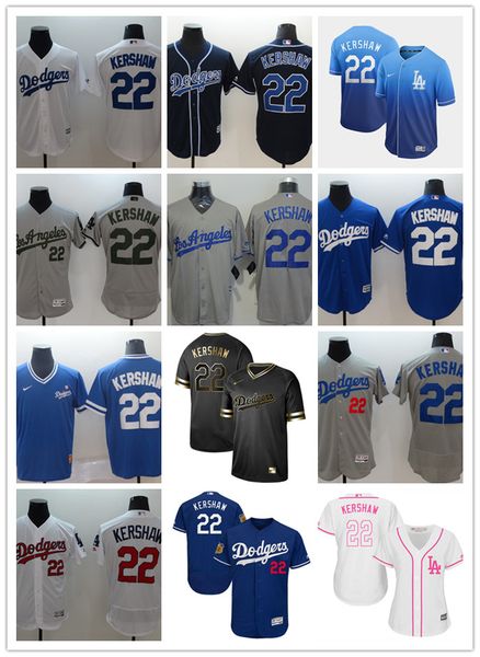 

2019 custom men women 22 clayton kershaw 150th anniversary los angeles baseball kids jerseys dodgers, Black