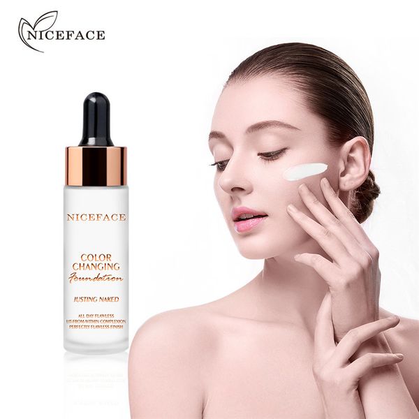 

niceface 15ml face light полупрозрачный крем жидкая основа температура изменение цвета liquid foundation makeup осветляющий concealer