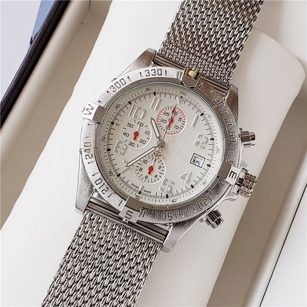 

all dials work man watch luxury casual wristwatch famous brand quartz watch male clock fashion sports watch 1884 watches, Slivery;brown