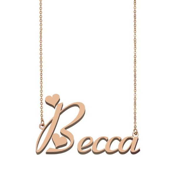 

becca name necklace, custom name necklace for women girls friends birthday wedding christmas mother days gift, Silver