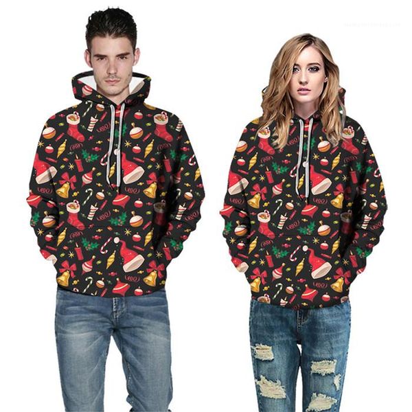 

pullover homme clothing fashion style casual apparel christmas 3d print couple hoodies mens autumn designer long sleeve, Black