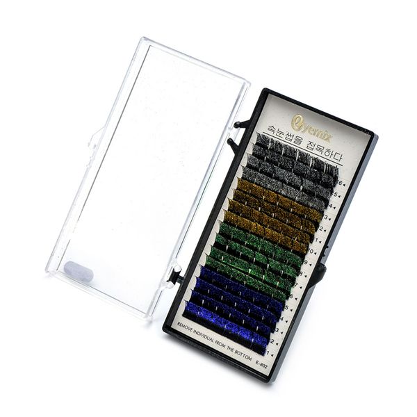 

c curl eye lashes natural eyelashes 4 colors mixed individual eyelash extensions make up tools
