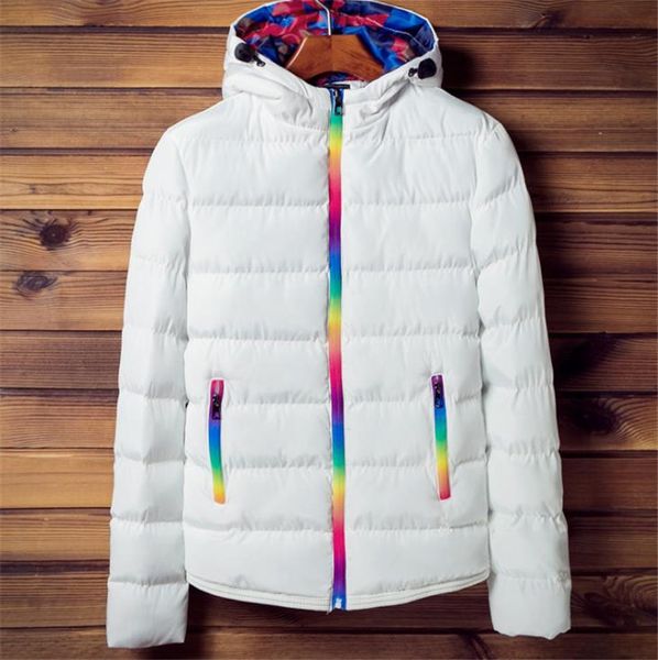 

Winter Mens Designer Solid Down Fashion Thick Hooded Outerwear Mens Long Sleeve Loose Coats with Zipper