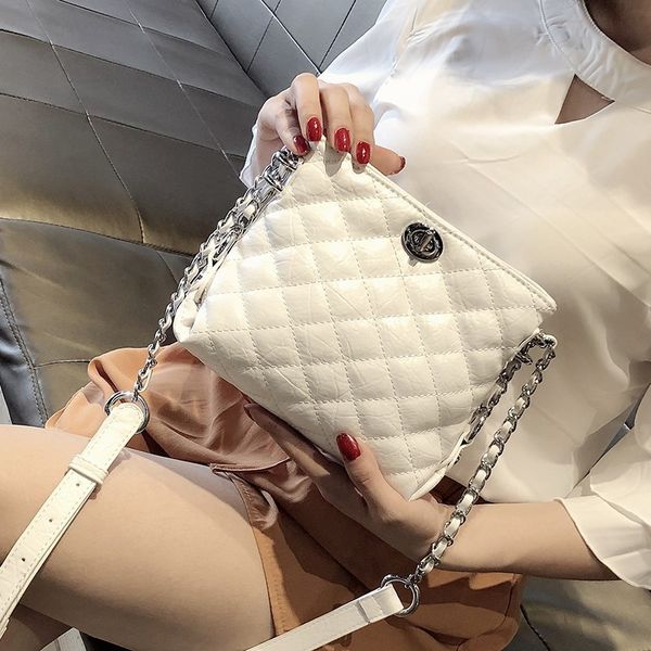 

chic малый ck сумка женщина small real алмазные lattice цепи пакет 2019 западный стиль одноместный плеча satchel мобильный телефон tide luxu