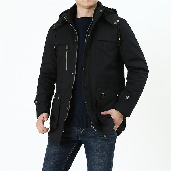 

men's new fashion winter jacket men's casual jacket windproof coat warm clothing 2019 dd6mf, Black