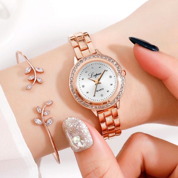 

women's watch fashion leisure dial small and exquisite dial simple alloy round bracelet glass mirror ladies bracelet watch b4, Slivery;brown