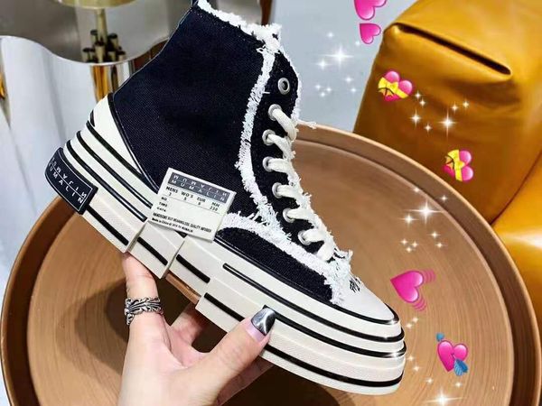 

wu jianhao x vessel handmade vulcanized canvas shoes ancient crafts and leather shoes size 35-44, Black