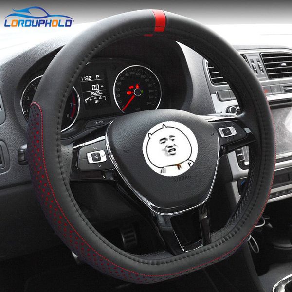 

d ring leather steering wheel cover for x1 x3 5series for vw cc golf sagitar bora polo lavida santana/gran lamando d shape