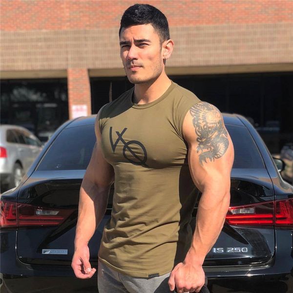 

2020 summer brand clothing fitness tank men stringer bodybuilding muscle shirt workout vest gyms male undershirt singlets, White;black