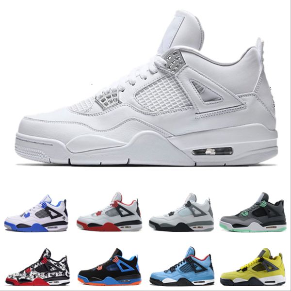 

2019 bred 4 4s basketball shoes men mens laser black gum thunder royalty tattoo lava rapotors designer sneakers iv pure money trainers