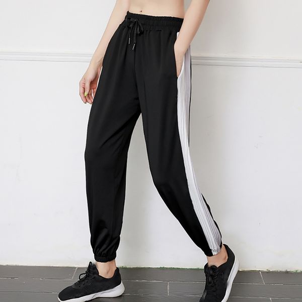 

йога пилатес брюки женщины новые вскользь тонкий высокого эластичный пояс gym фитнес брюки женский йога спорт jogger pant, White;red