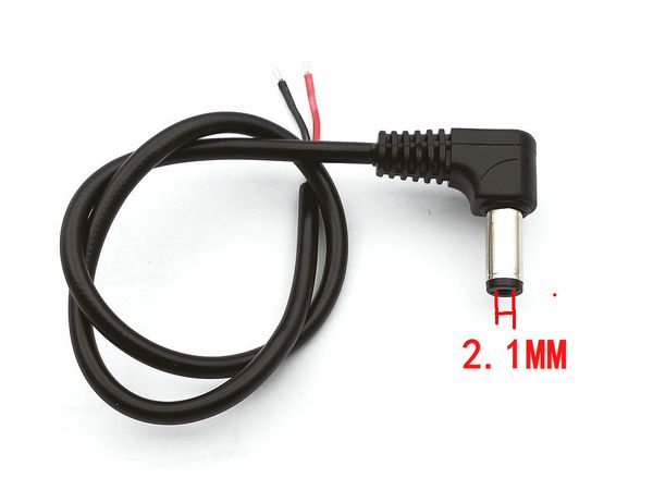 

50pcs 2.1mm x 5.5mm dc power male plug 22awg cable 30cm
