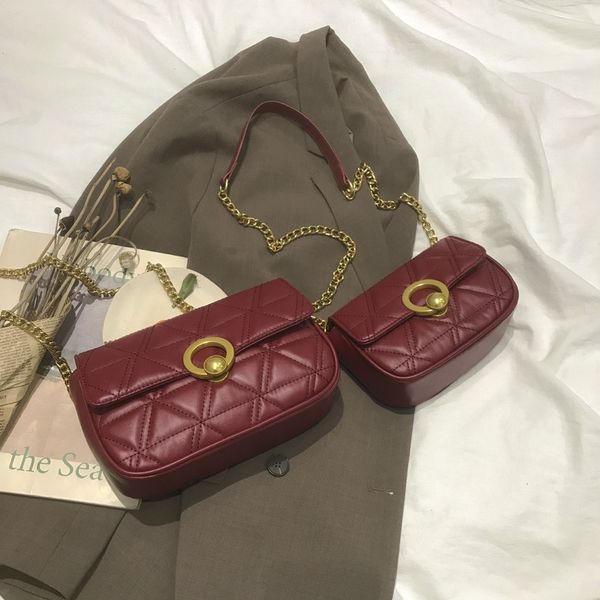 

2020 леди плечо сумка малый fragrance темперамент crossbody сумка новый чистый красный мода малый fragrance chain wild