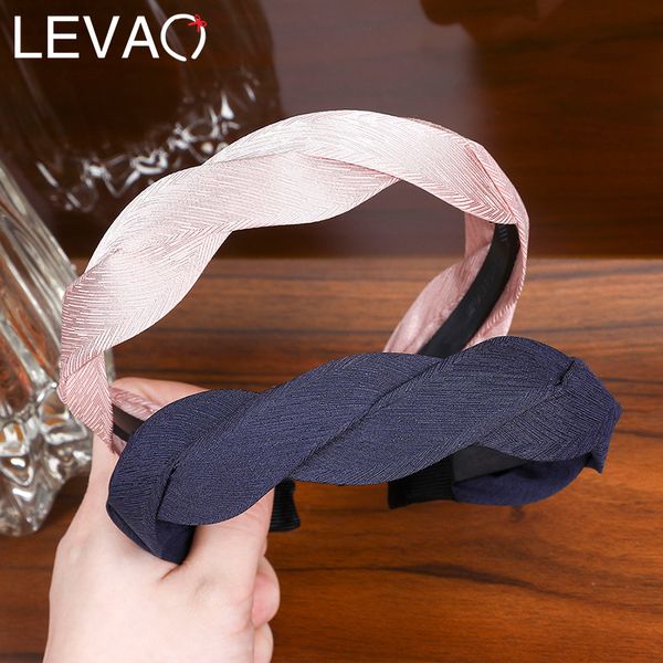 

leveo twist hairband for women glossy s shape headband hair bands bezel girls new braid headbands hair hoop accessories