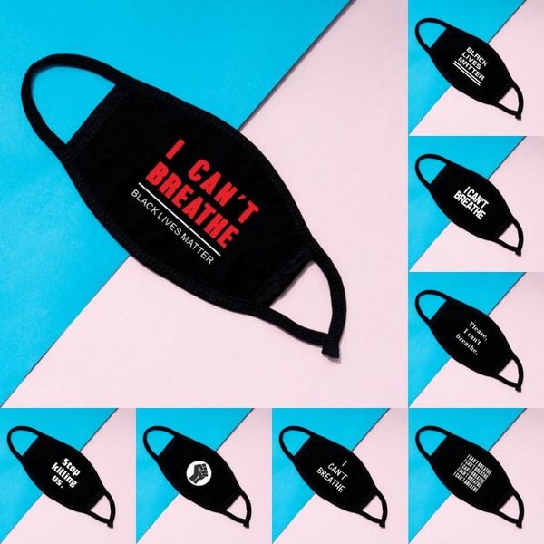 

wholesale designer mask us stock black lives matter i can't breath for cycling mask anti dust flag trump washable reusable cloth masks