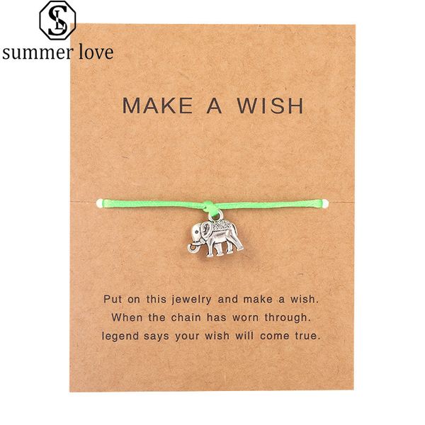 

wish bracelet with gift card multi-type charm bracelets bangles for women men friendship statement jewelry greeting cards-z, Black