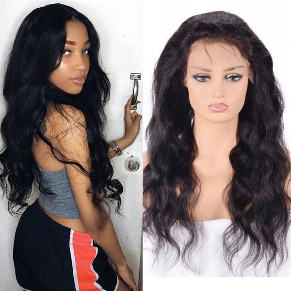 Brazilian Human Hair Body Wave 360 Lace Frontal Closure With Baby