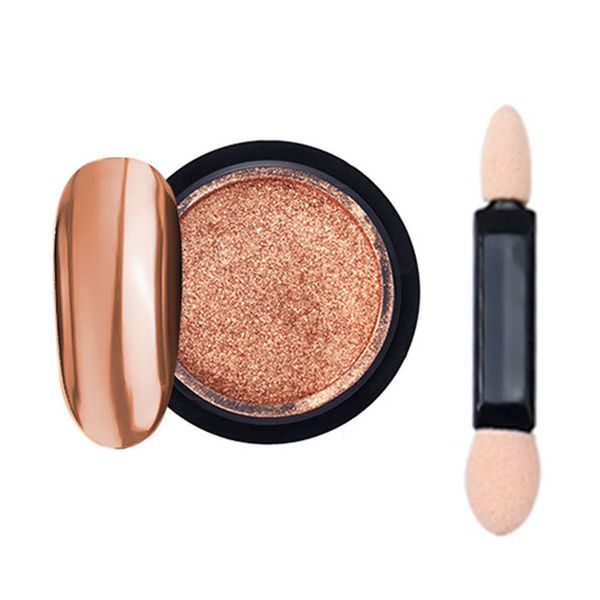 

diy ultra-thin dust decorations nail powder chrome pigment art polishing tips mirror glitter shining manicure uv gel, Silver;gold