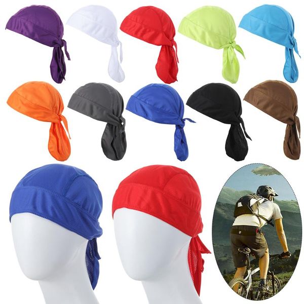 

new summer breathable bicycle headscarf quick dry polyester bandana pirate cap cooling cycling hat headband sport supplies, Black