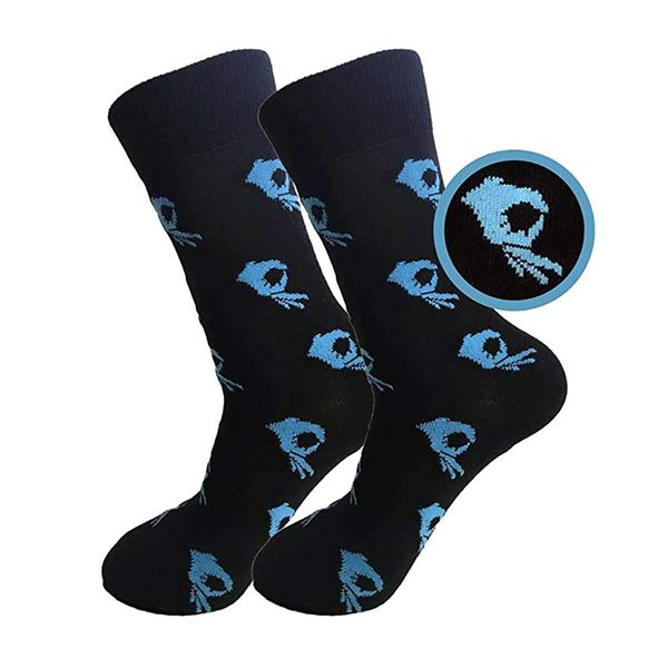 

ok gesture printed casual socks fashion cotton spandex hosiery footwear sports socks, Black