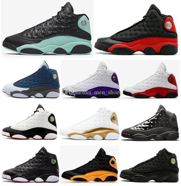 

new 13 island green bred chicago flint men women basketball shoes 13s he got game melo dmp playoff hyper royal sneakers with box