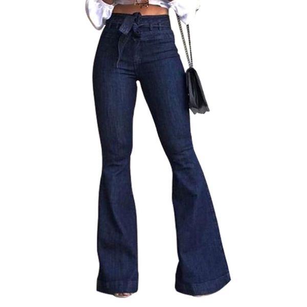 

spring autumn new jeans woman fashion elastic high waist jeans ropa mujer casual comfortable trousers 2020, Blue