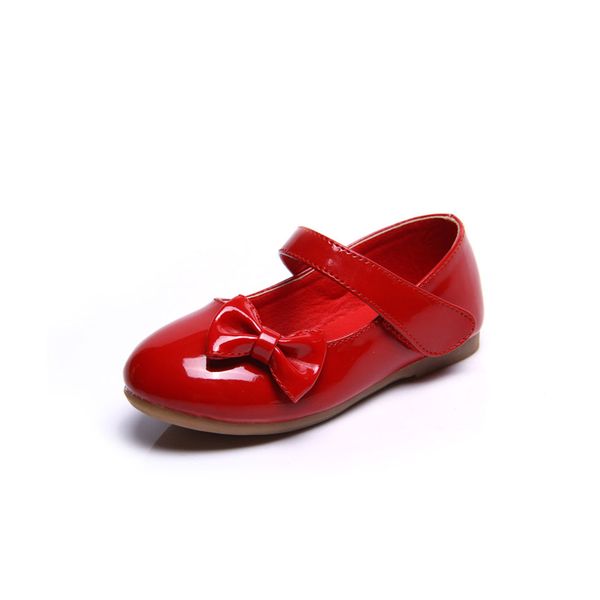 

MSMAX Girls Party Wedding Shoes Flat Breathable Leather Dress Kids Girls Shoes Children Butterfly-knot Single Shoes