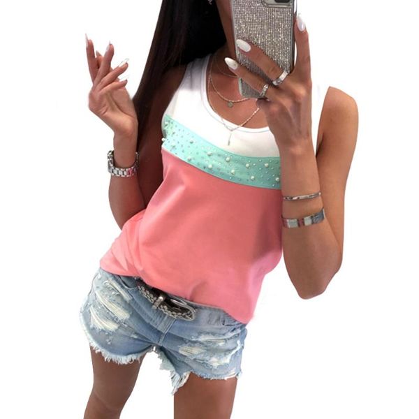 

women's tanks & camis streetwear plus size women street style tank pink summer 2021 girls womens clothing, White