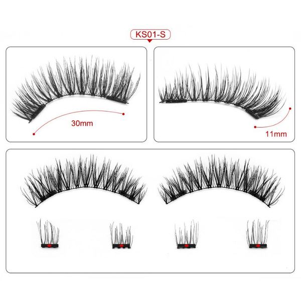 

ocean pearl magnetic eyelashes, 2 magnet 3d reusable false eyelashes magnetic natural long false eyelashes with applicator