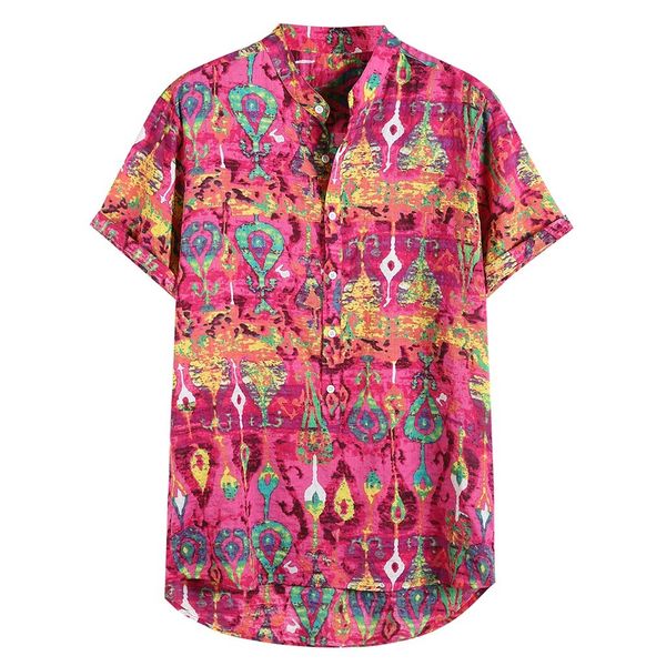 

womail mens printed beach shirts hawaiian shirt male casual camisa masculina short sleeve summer men clothes 2019 new arrival, White;black