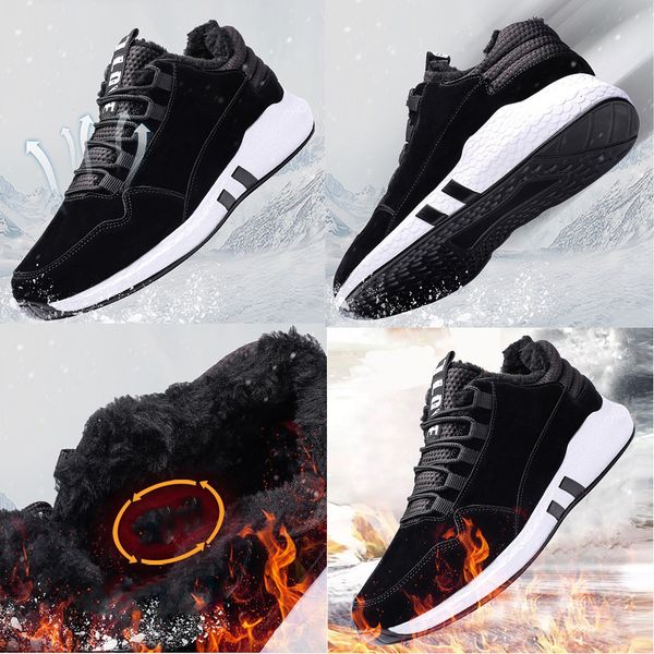 

men's casual outdoor tube velvet wear non-slip tooling breathable shoes, Black