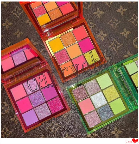 

2019 new beauty eye makeup beauty neon pink orange green eye hadow palette ob e ion 9 color himmer hinning matte eye hadow by epacket
