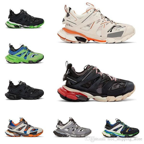 

new designer track sneakers for men women triple black white grey outdoor casual shoes height height increasing jogging walking