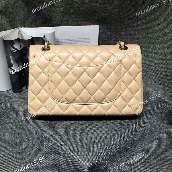 

2019 fa hion cro body chain flap bag black 25cm beige cf medium double flap bag fa hion women genuine leather houlder