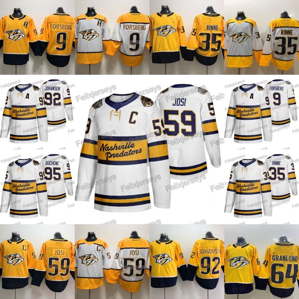 

59 roman josi 2020 winter classic jersey nashville predators 35 pekka rinne 92 ryan johansen 95 matt duchene 9 filip forsberg hockey jerseys, Black;red