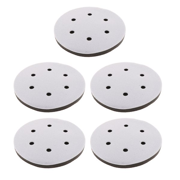 

5x 6" 6 holes soft sponge interface pads back-up sanding pad power tools